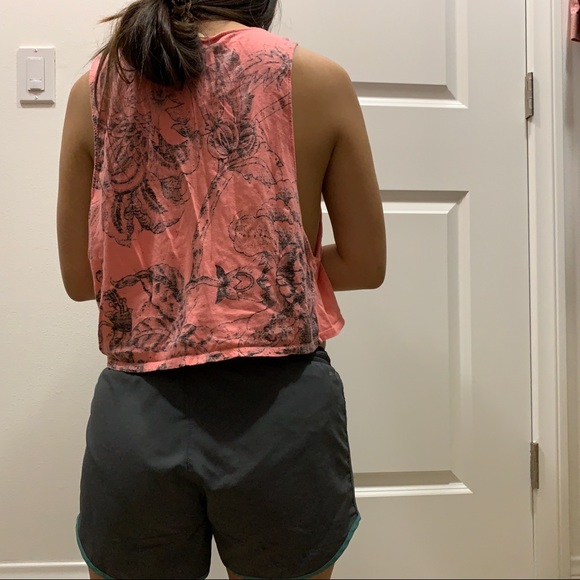 5/$20 Neon Coral Crop Tank Top - Picture 4 of 5